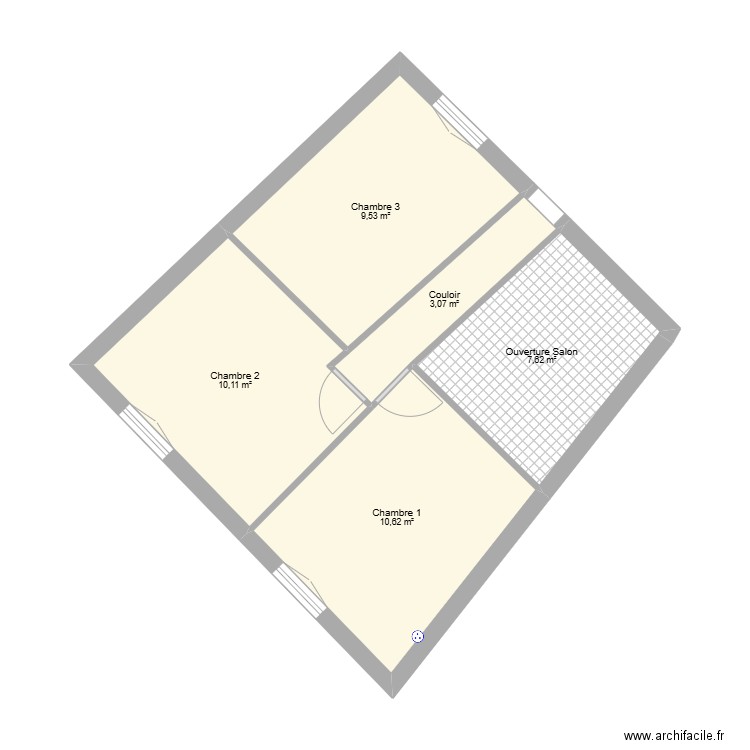 Maison Etage - Elec. Plan de 5 pièces et 41 m2