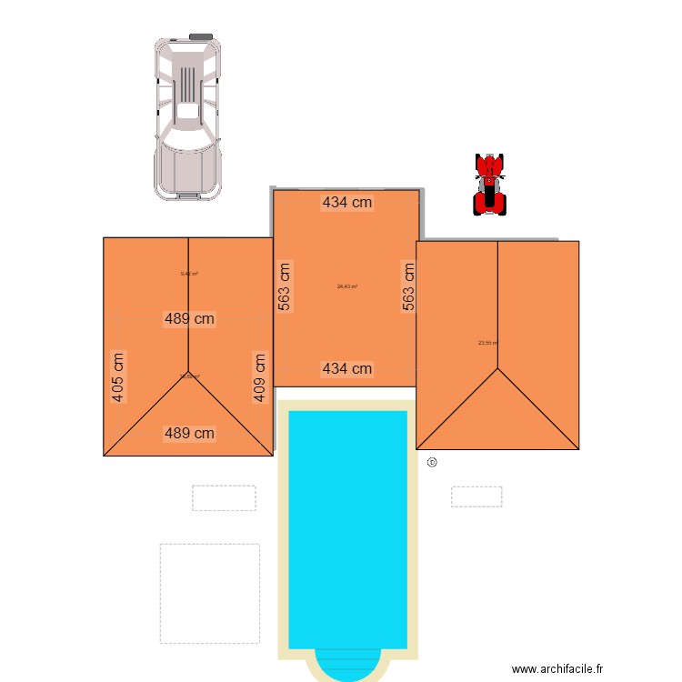 germain. Plan de 4 pièces et 77 m2