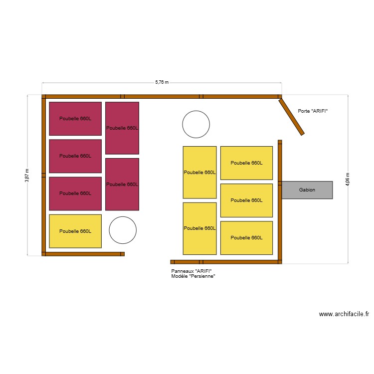 Local Poubelle V2 (ARIFI). Plan de 0 pièce et 0 m2