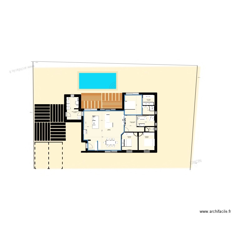 COUSINS II - PROJET 4 bis. Plan de 8 pièces et 124 m2