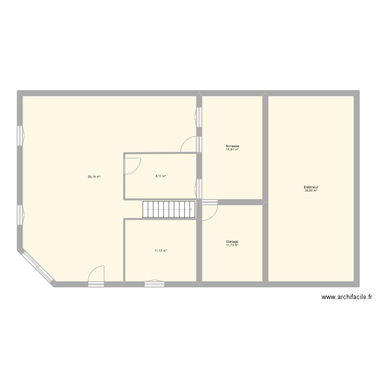 trianon travaux. Plan de 6 pièces et 146 m2