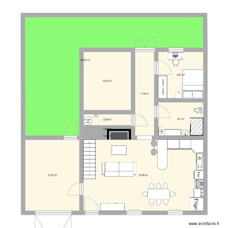 Plan Eco House. Plan de 10 pièces et 138 m2