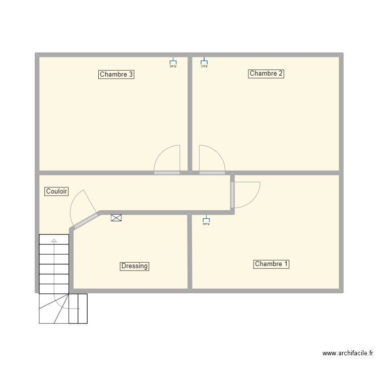 maison3. Plan de 5 pièces et 49 m2