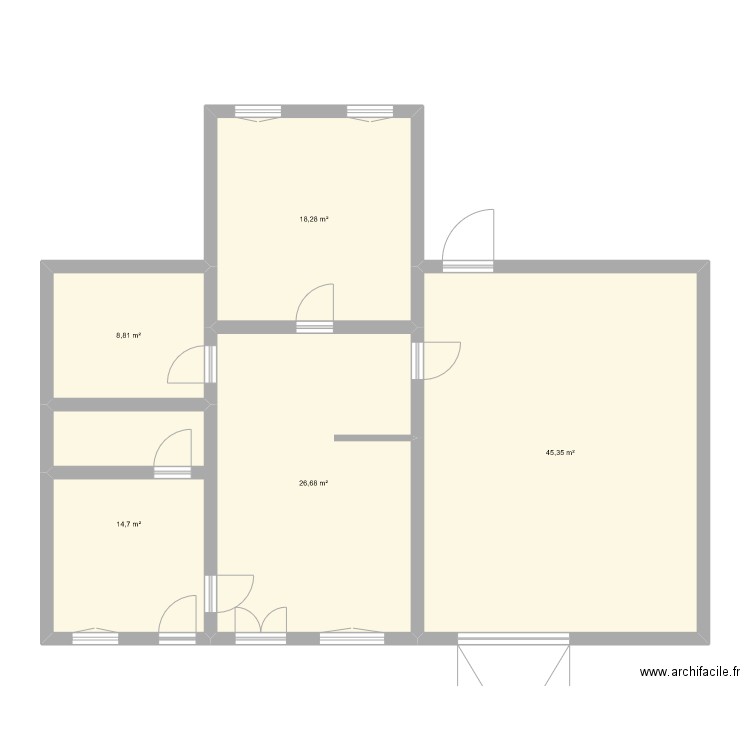 Corfelix. Plan de 5 pièces et 114 m2