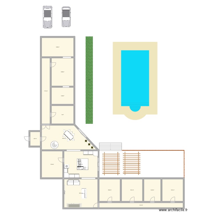 Maison reve. Plan de 15 pièces et 269 m2