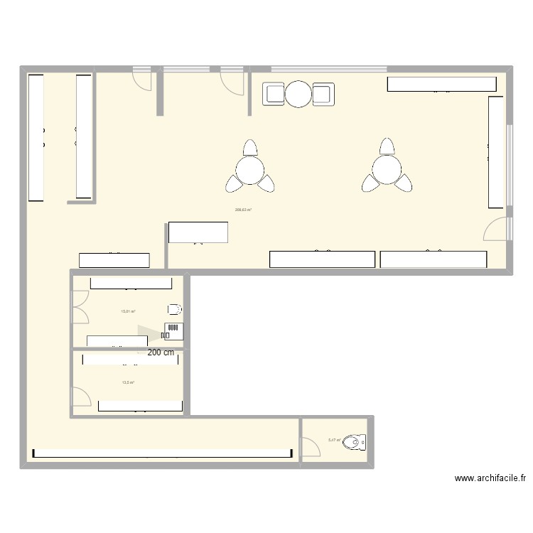 plan mag 1. Plan de 4 pièces et 243 m2