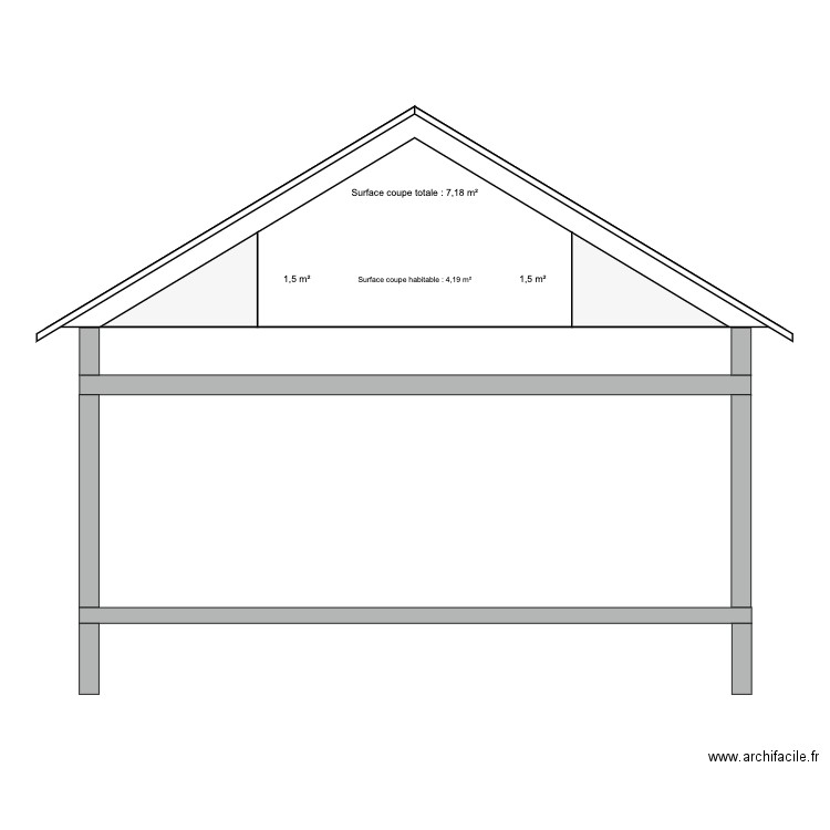 Coupe A. Plan de 0 pièce et 0 m2