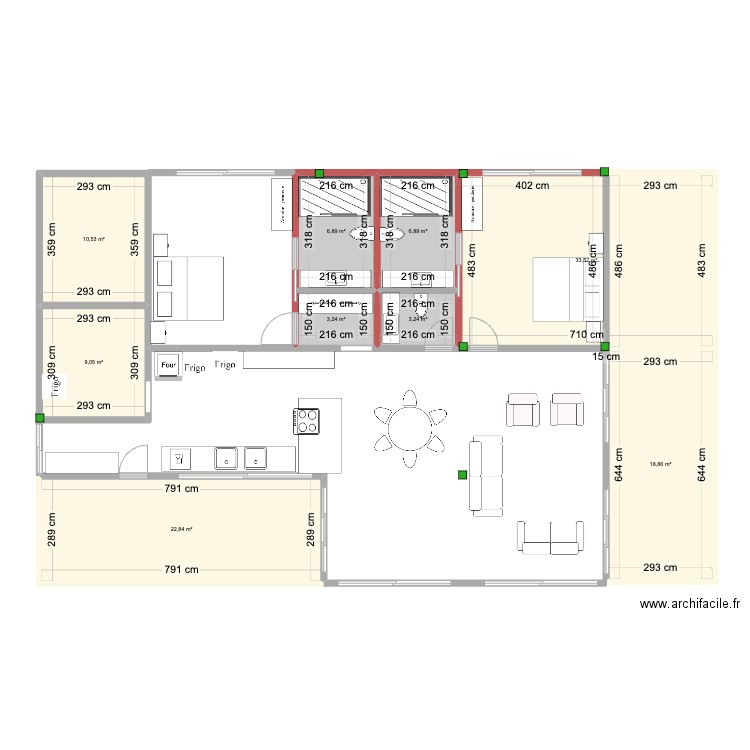 ProjetoMeioReforma2. Plan de 9 pièces et 115 m2