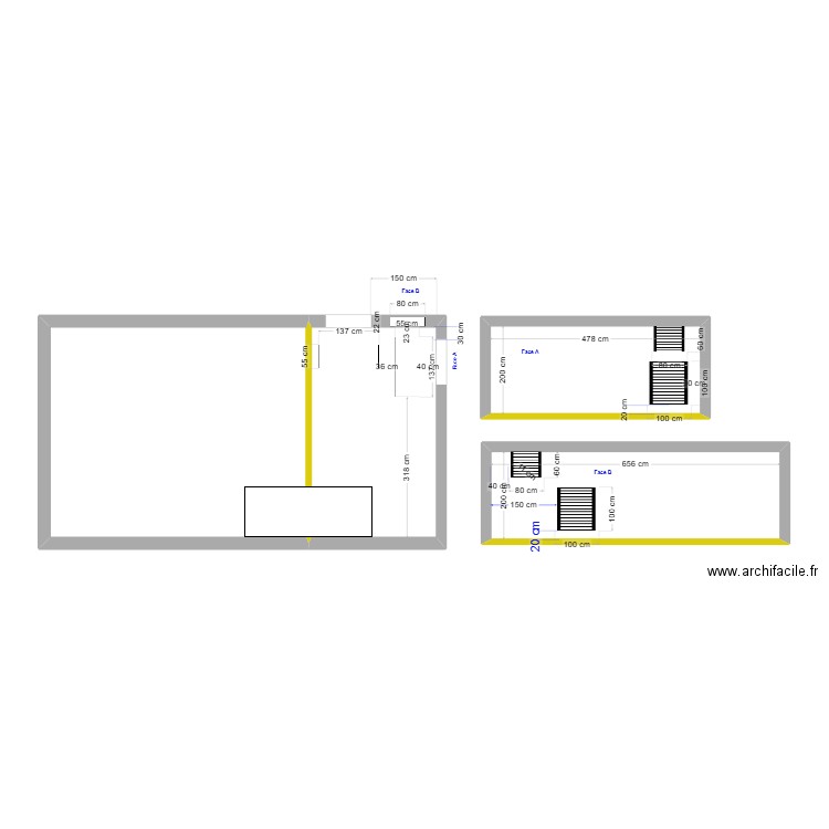 ventilation . Plan de 4 pièces et 64 m2