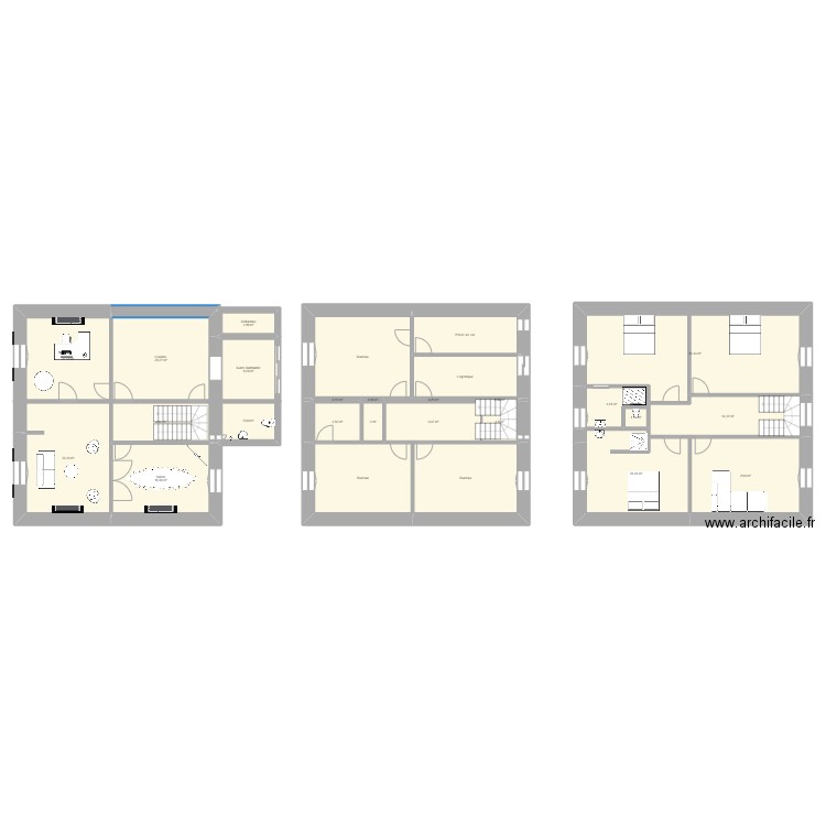 CHEMILLE. Plan de 27 pièces et 302 m2