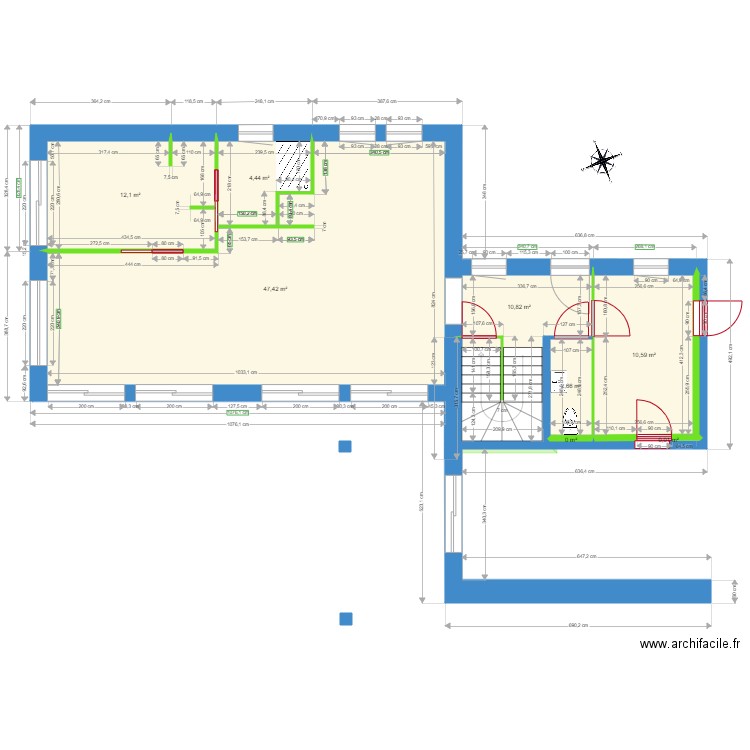 MSAGE_RDC&Etage_Def. Plan de 16 pièces et 160 m2