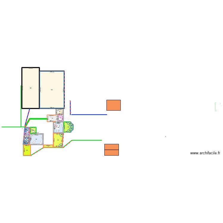 GAUTRAIS BASE hangar dernier. Plan de 23 pièces et 879 m2