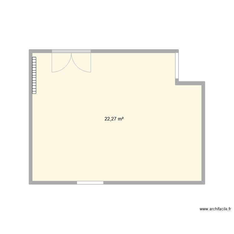 salle a manger. Plan de 1 pièce et 22 m2