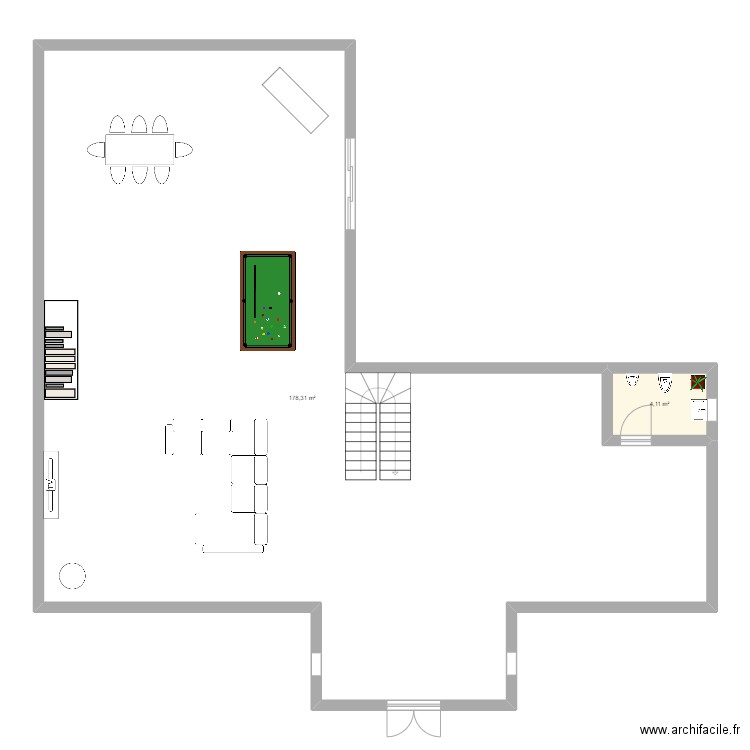 Maison de rêve. Plan de 2 pièces et 182 m2