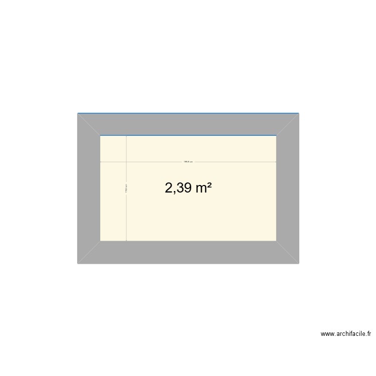 test. Plan de 1 pièce et 2 m2