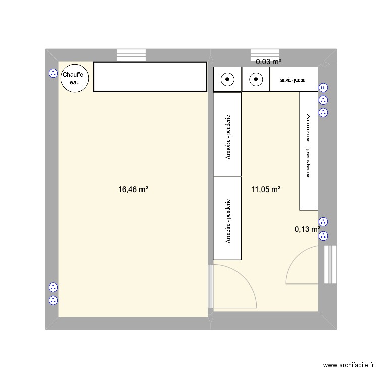 Garage IDU. Plan de 4 pièces et 28 m2