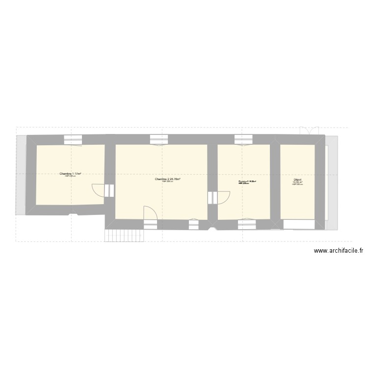 dumas etage. Plan de 6 pièces et 146 m2