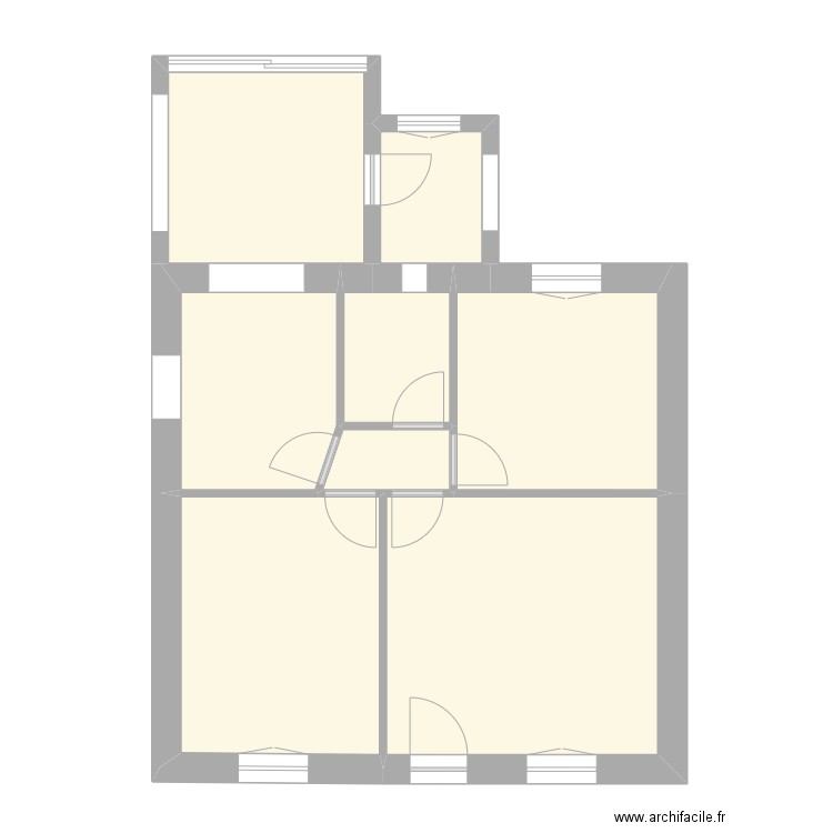 MUSSO BOITEUX. Plan de 8 pièces et 65 m2