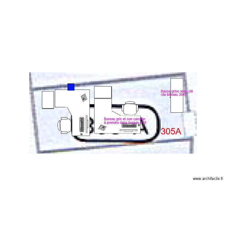 Bureau 305. Plan de 0 pièce et 0 m2