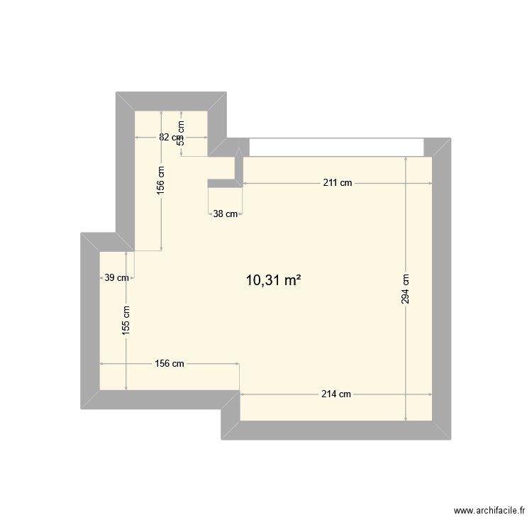 Picard - SDB. Plan de 1 pièce et 10 m2