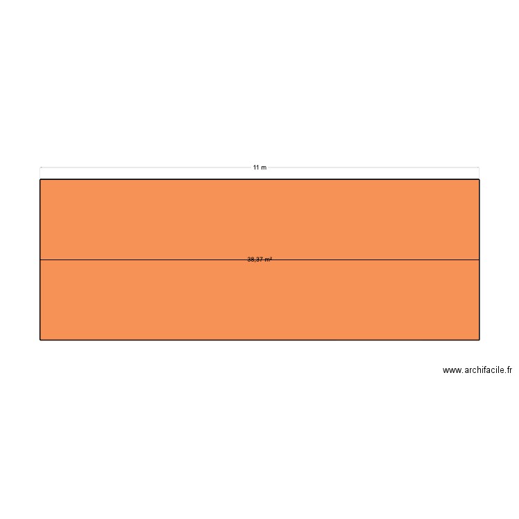 Garage. Plan de 1 pièce et 38 m2