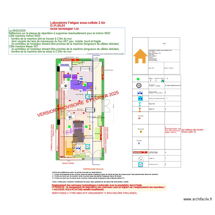 Fiche 130-Fatigue sous cellule 2 sous air V2025-02-06. Plan de 1 pièce et 55 m2