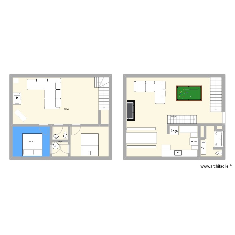 chalet a. Plan de 4 pièces et 118 m2