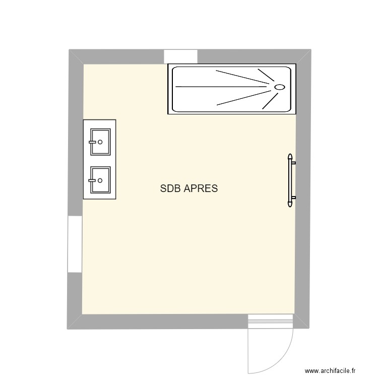 labrunie. Plan de 1 pièce et 17 m2