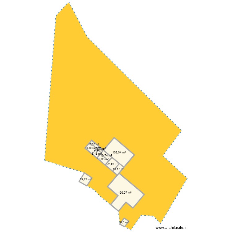 TORSACh. Plan de 13 pièces et 390 m2