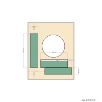 Plan meubles salle de bain meuble 150 cm à gauche