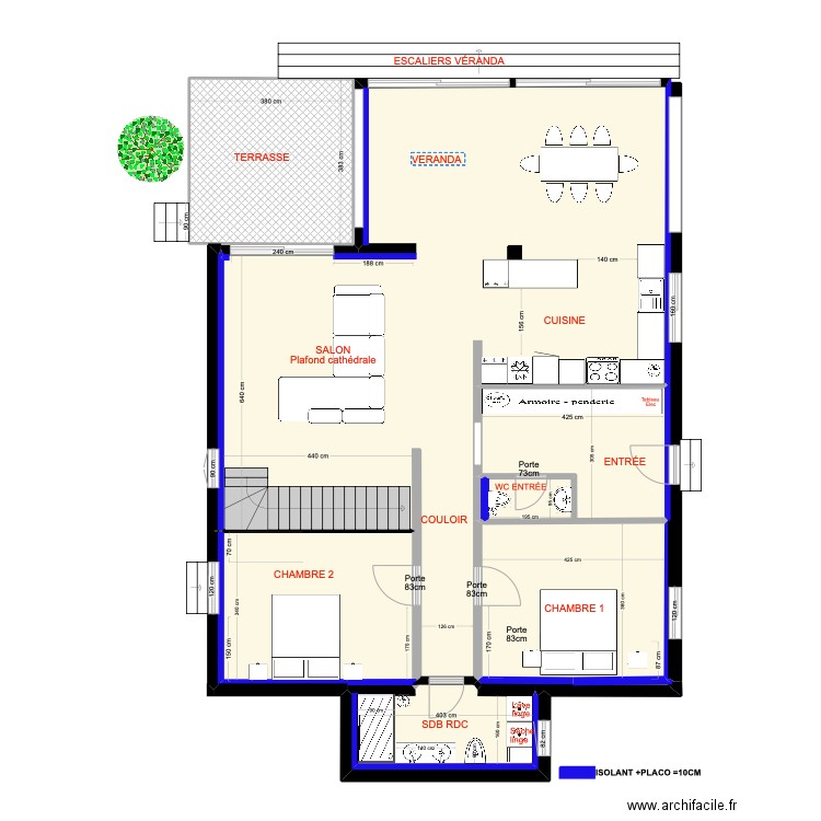 Plan PDC V8. Plan de 22 pièces et 261 m2