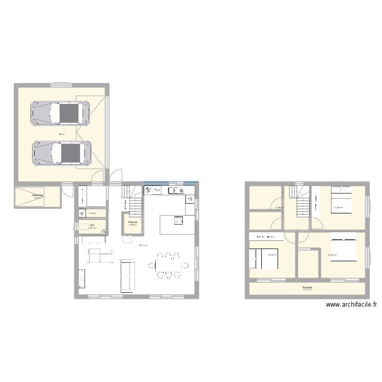 Maison Chappes1. Plan de 11 pièces et 154 m2