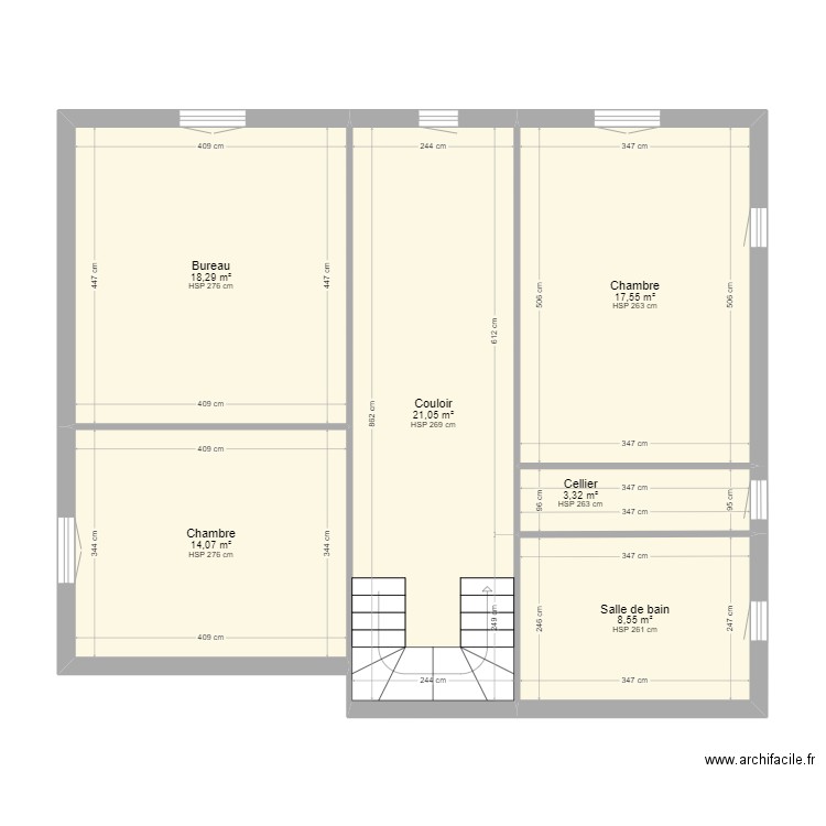 FRANCH ETA. Plan de 6 pièces et 83 m2