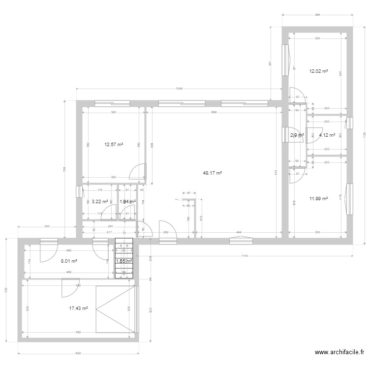 soubeyrand plan 18. Plan de 14 pièces et 150 m2