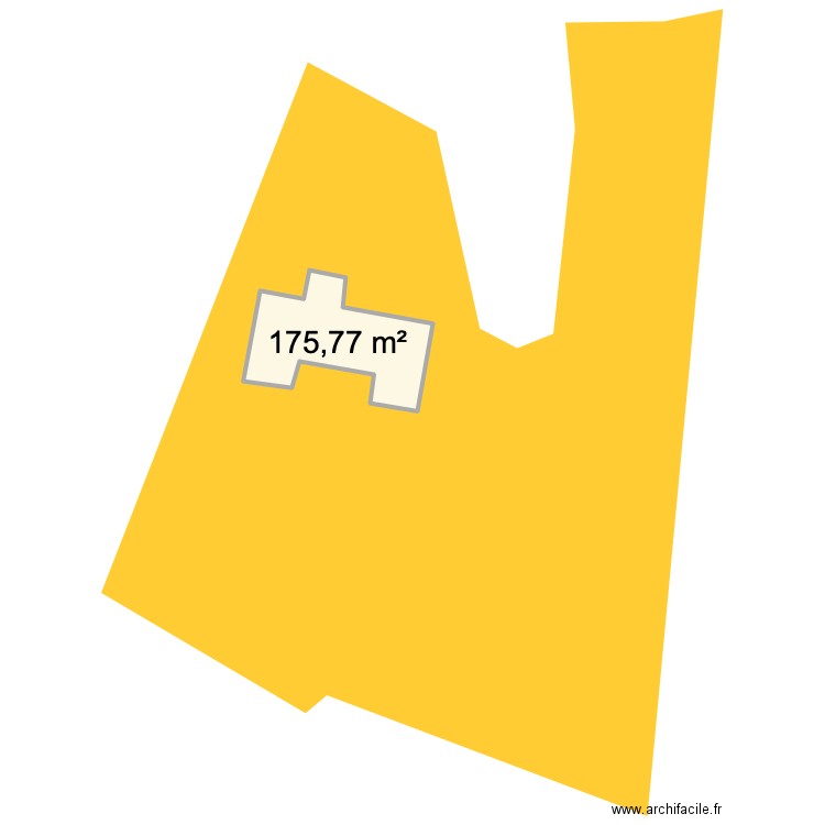 cadastre seul. Plan de 1 pièce et 176 m2