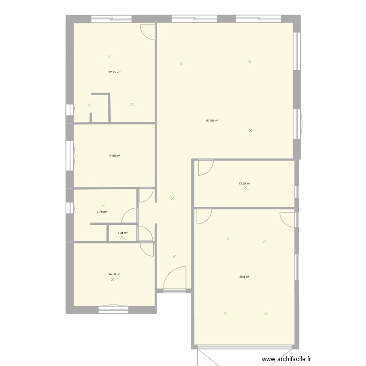 Maison oudrenne lumierres. Plan de 8 pièces et 181 m2