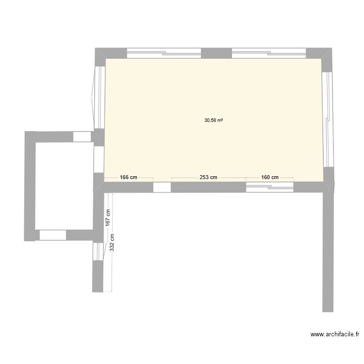 trebeurden. Plan de 1 pièce et 31 m2