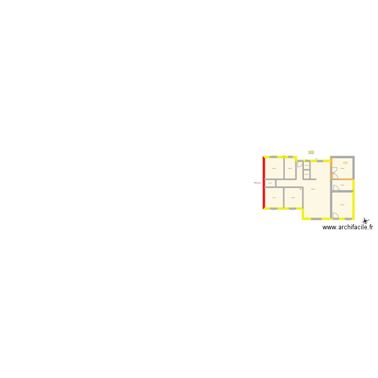 GOUSSARD Projet 1. Plan de 11 pièces et 103 m2