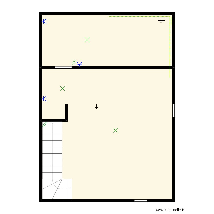 beriot cave . Plan de 2 pièces et 134 m2