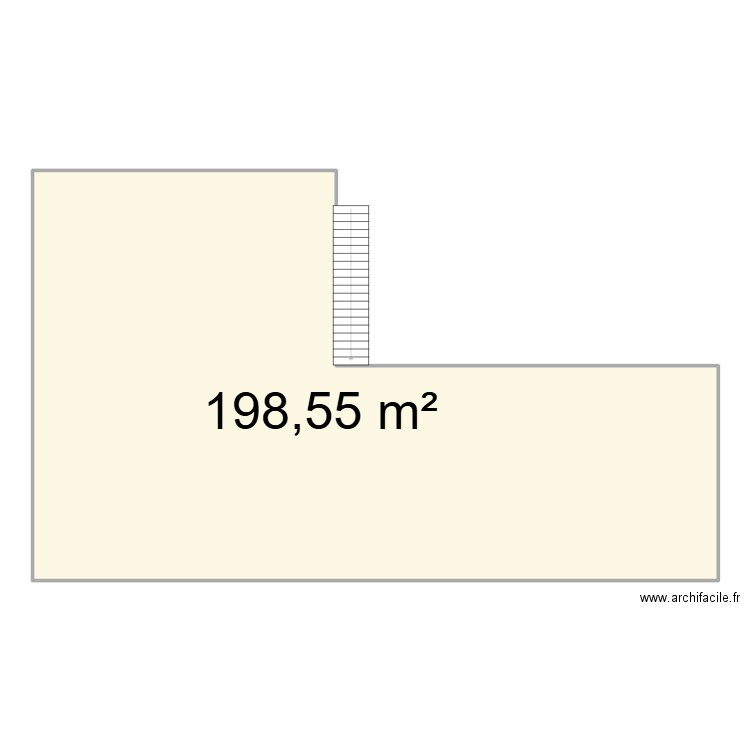 Niveau 1. Plan de 1 pièce et 199 m2