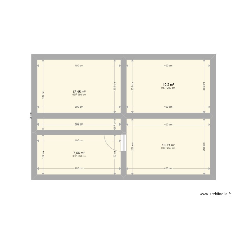 domanys. Plan de 4 pièces et 41 m2