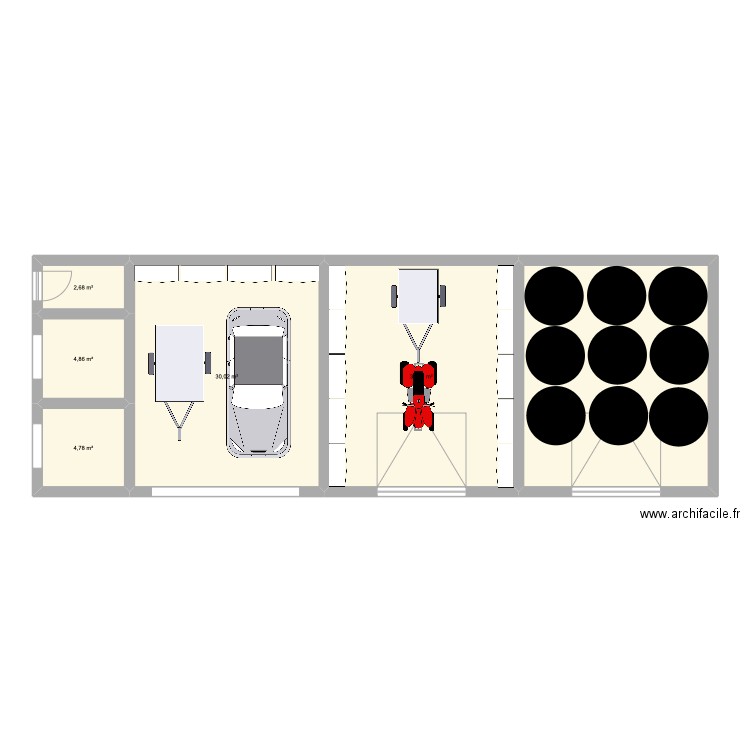 extension sauvelade. Plan de 6 pièces et 102 m2