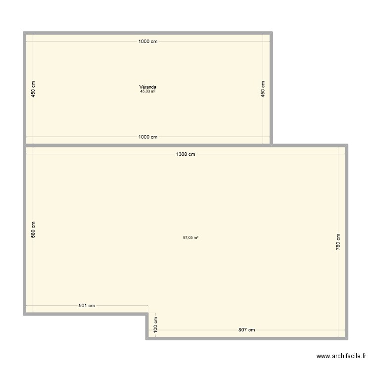 maison. Plan de 2 pièces et 142 m2