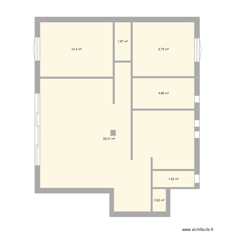 maison navarre. Plan de 7 pièces et 68 m2