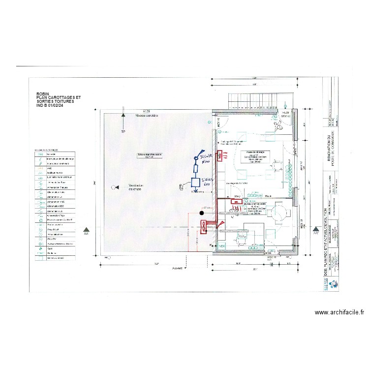 ROBIN_PLAN CAROTTAGES ET SORTIES DE TOITURE_IND A_COLAS ST MAUDEZ. Plan de 0 pièce et 0 m2