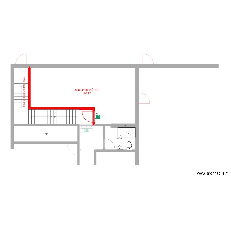 20241117 Proposition SJ rez-de-chaussée. Plan de 11 pièces et 95 m2