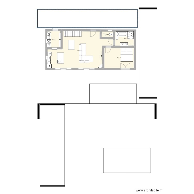 maison 3. Plan de 5 pièces et 65 m2