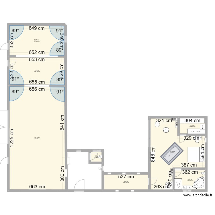 mignaloux_bis. Plan de 8 pièces et 188 m2