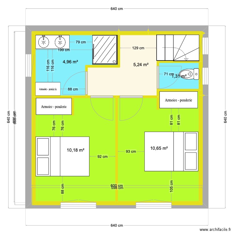 V11. Plan de 5 pièces et 32 m2