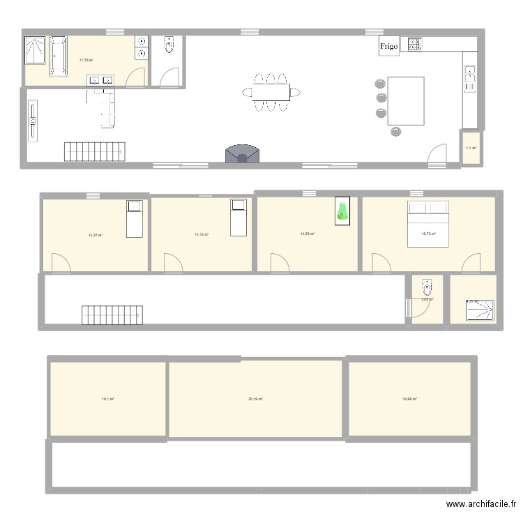 retheuil. Plan de 11 pièces et 140 m2